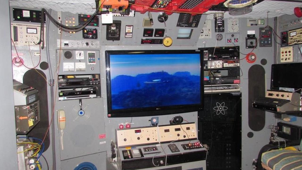 The “spaceship” has a computer and controls from a helicopter, making it feel like the real deal. Pic: realtor.com