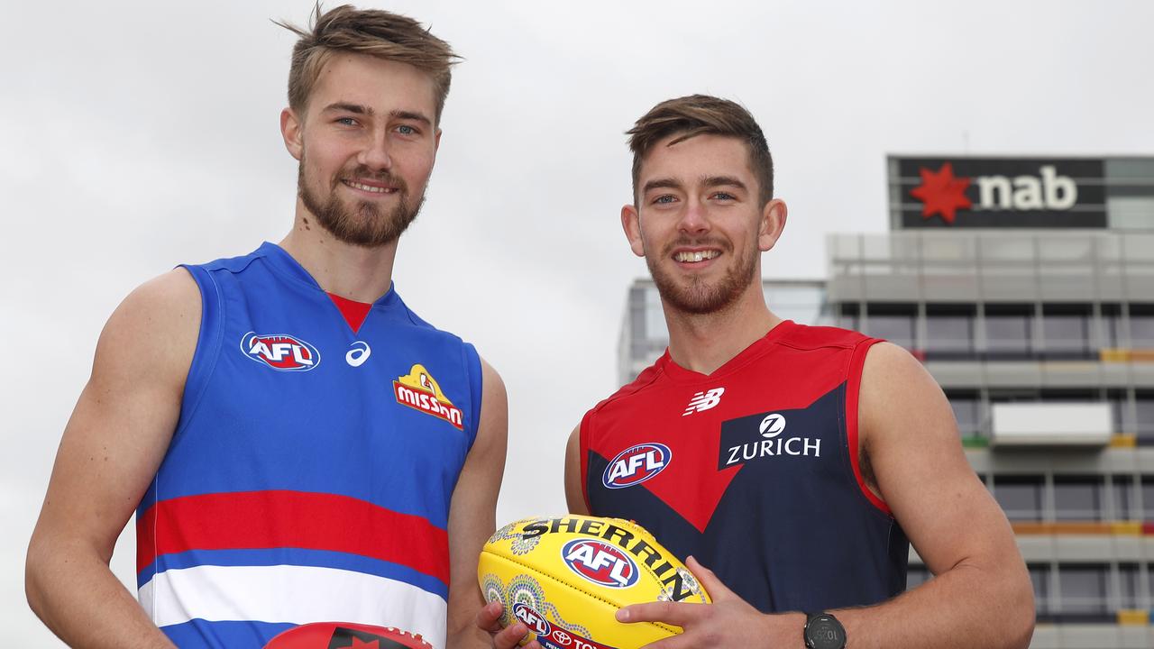 Kyle Dunkley (right) and Ryan Gardner were given AFL lifelines when the mid-season draft was last held in 2019. Picture: Dylan Burns/AFL Photos