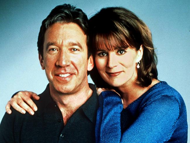 1999 : Actors Tim Allen & Patricia Richardson in 1999 TV show "Home Improvement".