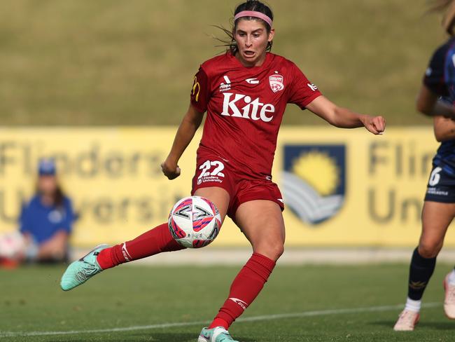 Erin Healy of Adelaide United in action. Picture: Maya Thompson/Getty Images