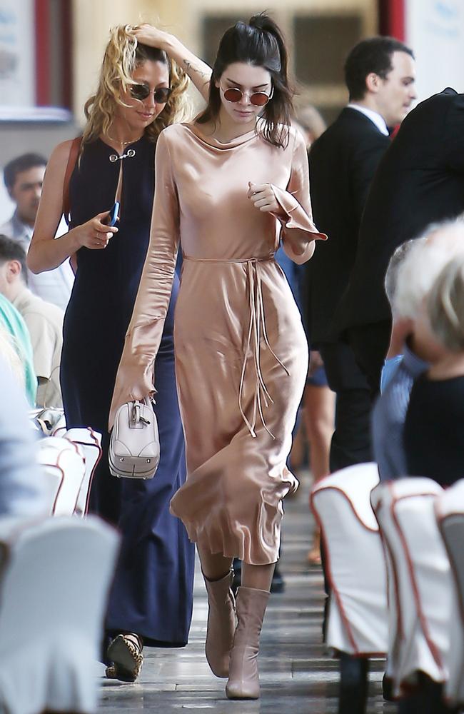 Kendall Jenner slips into Bec & Bridge on June 24, while on a lunch date during Paris Fashion Week. Picture: Splash