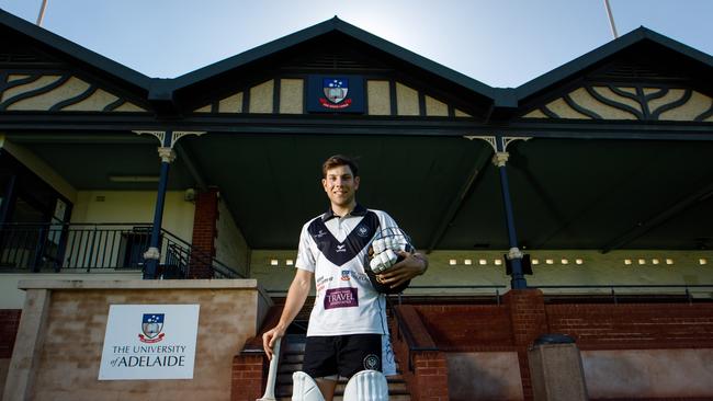 Adelaide University captain Ben Wakim. Picture: AAP Image/James Elsby