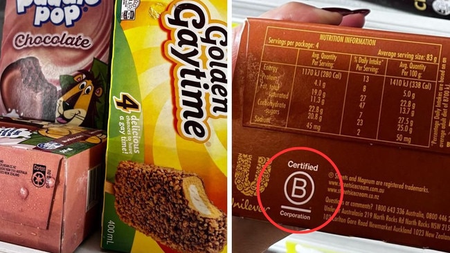 Australian ice cream brand Streets has unveiled a change to its packaging. Picture: Unilever