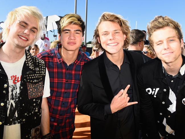 5 Seconds of Summer members Michael Clifford, Calum Hood, Ashton Irwin and Luke Hemmings.