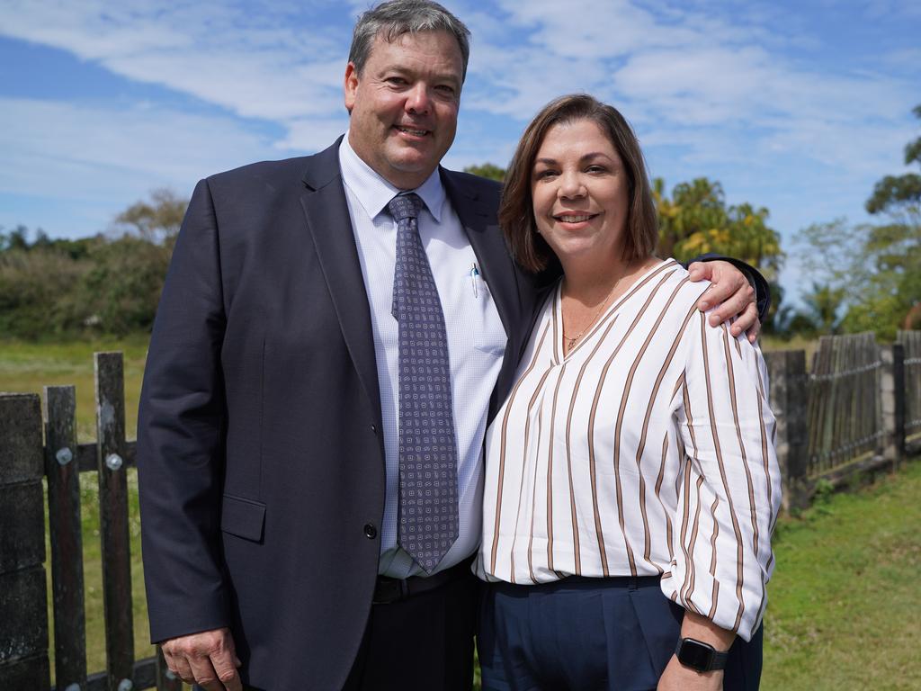 Whitsunday Mayor Andrew Willcox, pictured with wife Raylene, is the next LNP candidate to take on the Dawson seat at the upcoming federal election. He is pictured after winning the bid at the preselection meeting at Farview Tavern in Farleigh. Picture: Heidi Petith