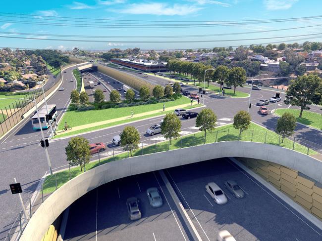 Elder St green bridge connecting both sides of Greensborough Rd and the Watsonia Station carpark. North East Link.