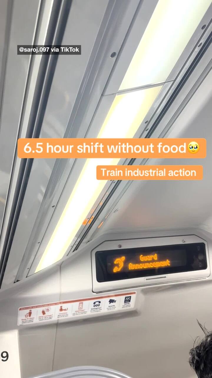 ‘6.5 hours without food’: Shock train vid