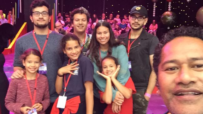 Jay and family at Carols in the Domain