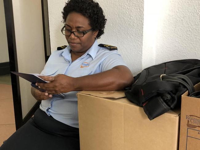 Fiji Revenue and Customs Services, Investigation Officer Ms. Vasiti Toga who was alleged to have been present when the private conversation between the Nikolics took place. PHOTO: Varanisese Bolatagane /NewsCorp Australia