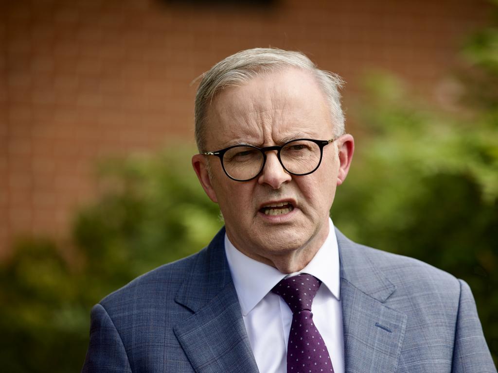 Prime Minister Anthony Albanese has fielded questions about the AUKUS pact from within Labor. Picture: NCA NewsWire / David Geraghty