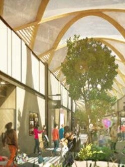 Expansion of retail spaces are included in both plans.