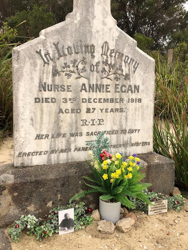 Annie Egan’s gravestone.