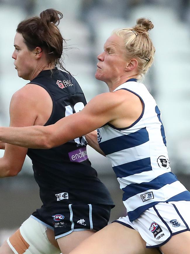 Darby has stamped herself as a Cats’ enforcer. Picture: Getty Images