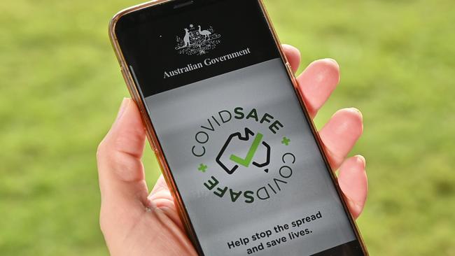 Jordan MP Charis Mullen with COVIDSafe app. Picture: Cordell Richardson