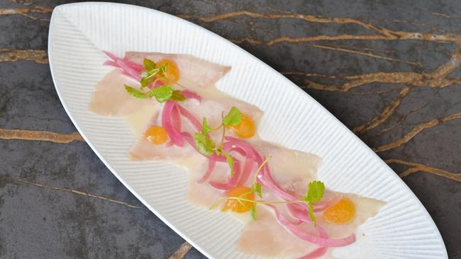 Kingfish ceviche at La Luna Beach Club, Main Beach.