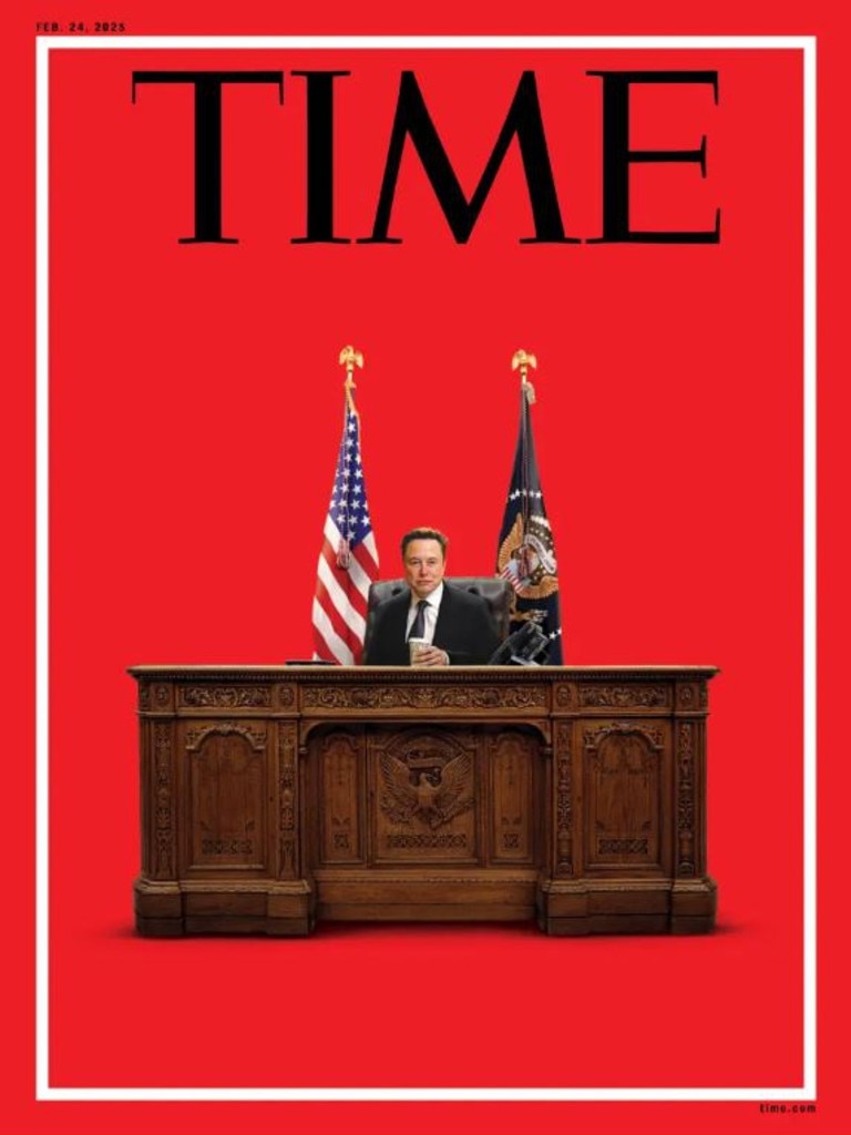 Elon Musk on the cover of Time’s latest issue, alongside a story about his ‘war on Washington’.