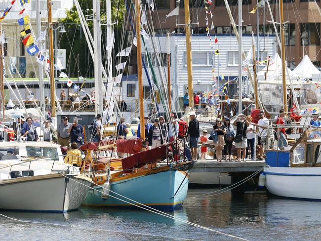 Australian Wooden Boat Festival - Parade of Sail pictured from the Young Endeavor PICTURE: MATT THOMPSON