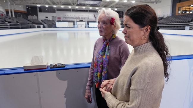 Nancy Kerrigan at The Skating Club of Boston, where six members of the club's community, including athletes, coaches and family, were killed in the crash. AP Photo/Charles Krupa.