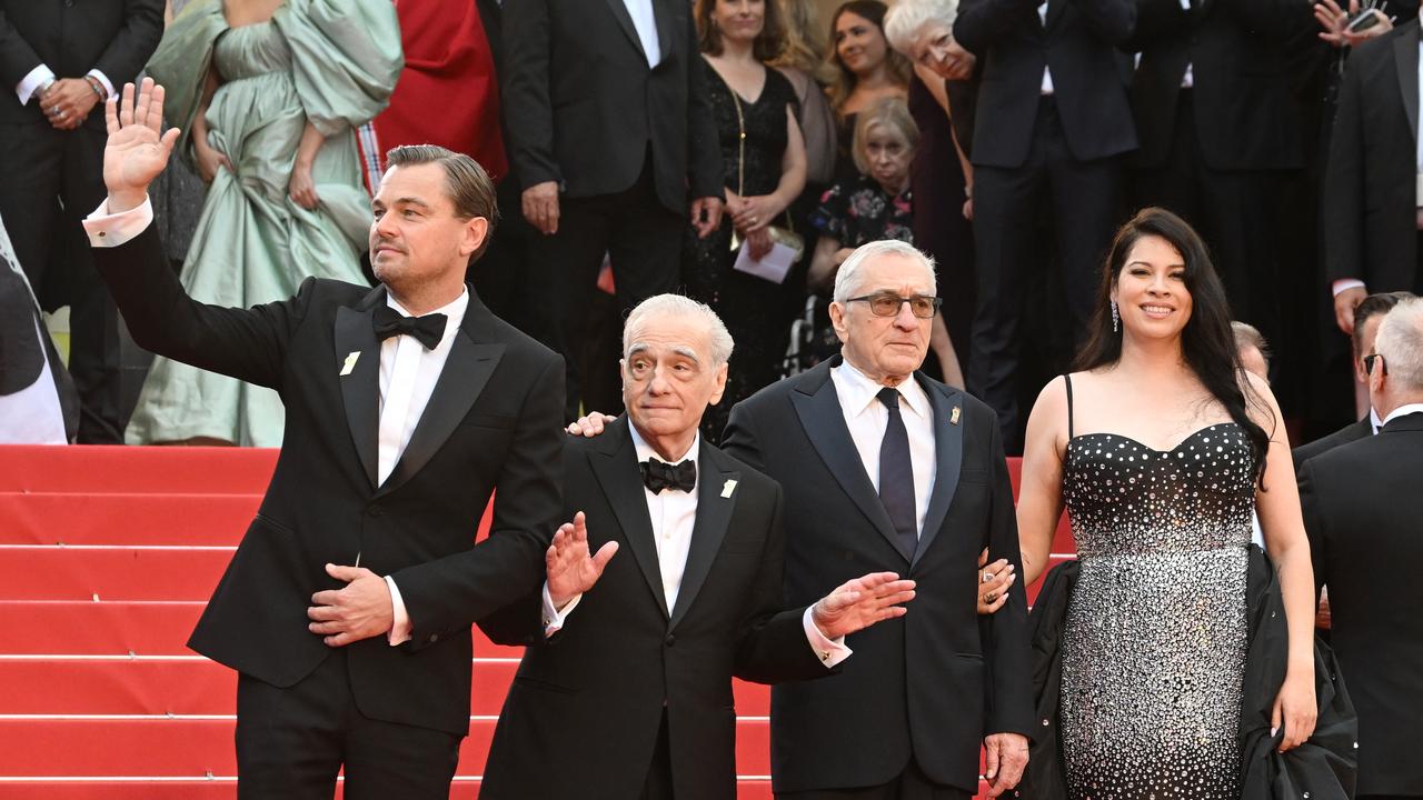 Leonardo DiCaprio, Martin Scorsese, Robert De Niro and Cara Jade Myers attend the screening.