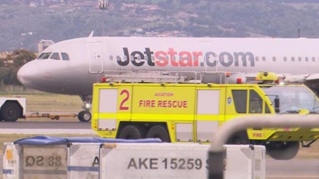 Passengers onboard a Jetstar plane to Adelaide have had a flight scare as the aircraft suffered a mechanical issue. Picture: 7NEWS