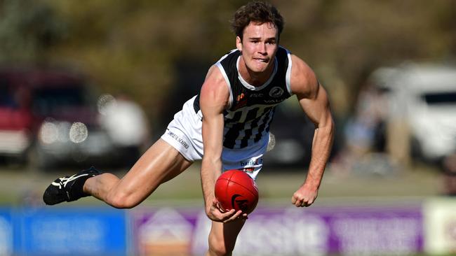 Lewin Davis made his league debut for Port Adelaide. Picture: Tom Huntley