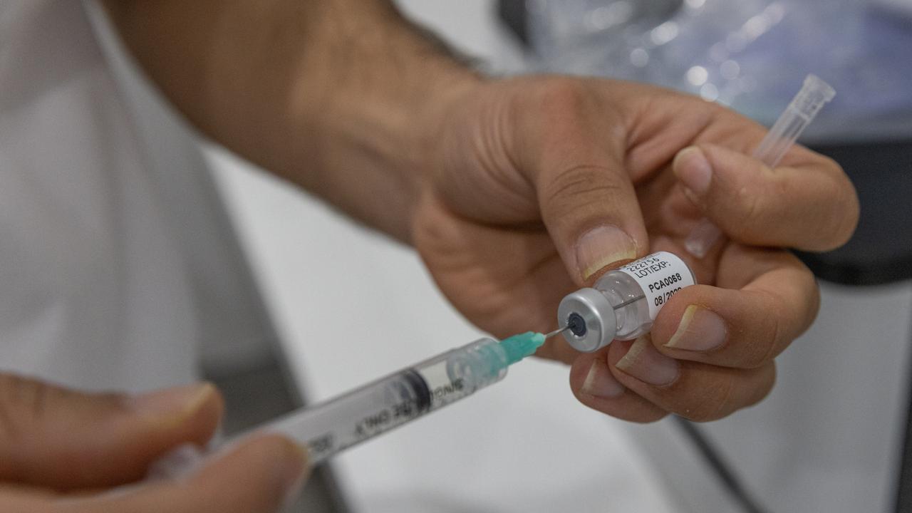 A pharmacist preparing a Covid-19 vaccine. Picture: Asanka Ratnayake/Getty Images