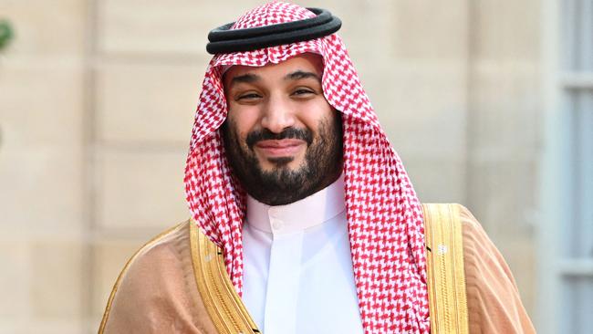 Mohammed bin Salman arrives at the Elysee Palace in Paris in July. Picture: AFP