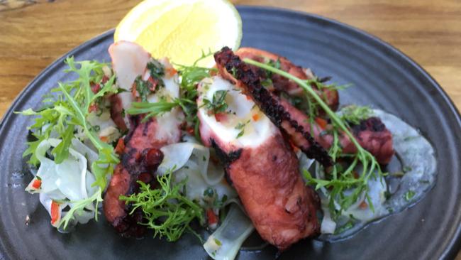 Ocean freshness with the grilled octopus salad from Pink Salt.