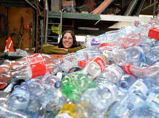 MILLIONS: Container for Change scheme accounts manager Amanda McCasker with just some of the bottles donated each week in Central Queensland. Picture: Allan Reinikka ROK240619acontain