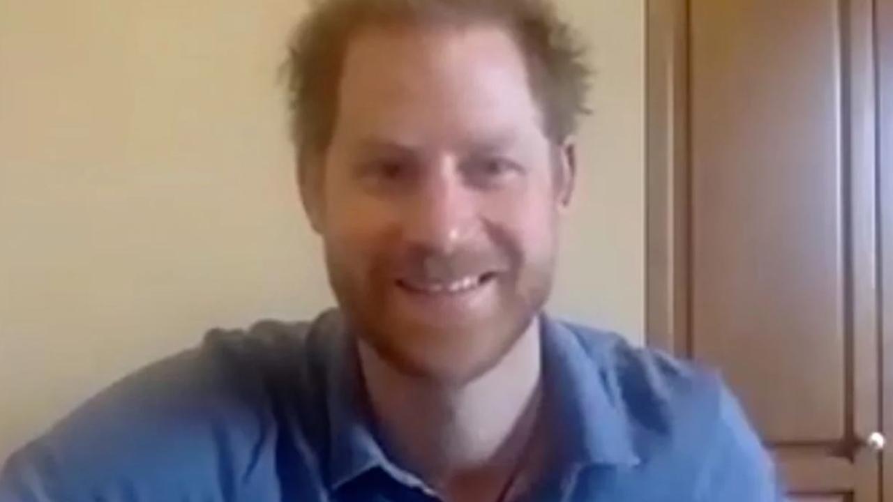 Wearing his favourite colour again during a video call for WellChild. Picture: WellChild