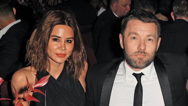 Joel Edgerton with his partner Christine Centenera at the 2018 GQ Awards in Sydney. (Picture: Supplied)