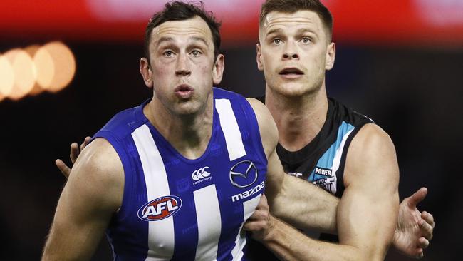 Rejuvenated ruckman Todd Goldstein finished third in the North Melbourne vote. Picture: AAP