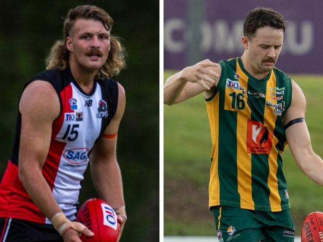 Wyatt Ryan for Southern Districts and Harry Mckimmie for PINT in the 2024-25 NTFL season.