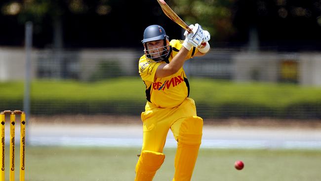 Norths Darren Lees. Cricket at Griffiths park. Norths v Barron River.