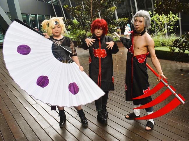 Temari and friends at the Melbourne Oz Comic Con Xmas edition, held at the Melbourne Convention &amp; Exhibition Centre on Saturday, December 7, 2024. Picture: Jack Colantuono