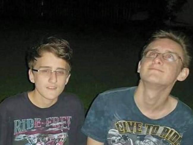 Michael Bever, left, and older brother, Robert, killed their family. Picture: facebook