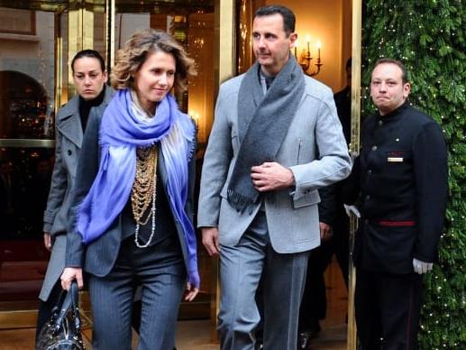 Bashar al-Assad with his wife, Asma, in Paris in 2010. Picture; Getty Images.