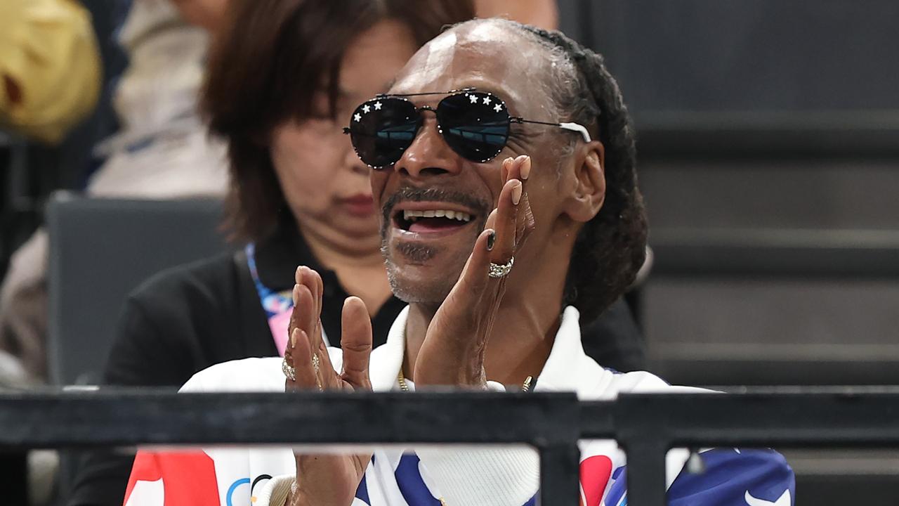 Snoop Dogg supports team USA at the gymnastics. Picture: Getty Images