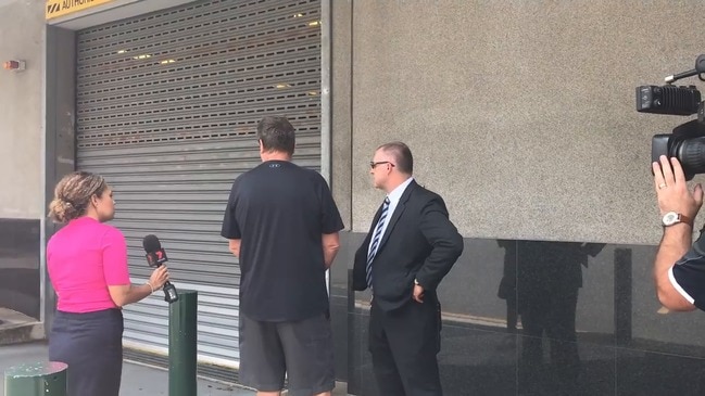 RAW: Sports personality Sean Lynch outside Brisbane watch house