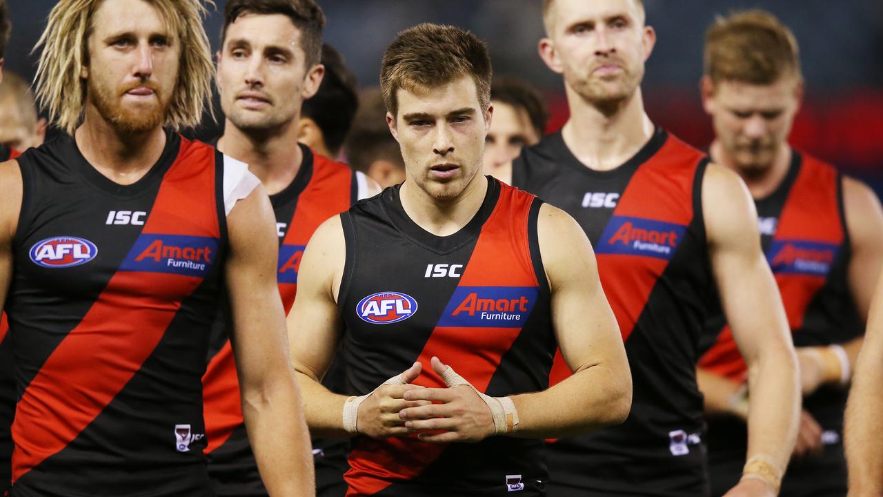 Zach Merrett’s Essendon are likely to miss the finals in 2020, says David King. Picture: Michael Dodge