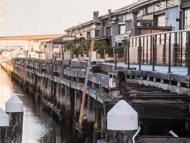 Hundreds of people were evacuated from venues at Docklands Central Pier in late August. Picture: Jason Edwards