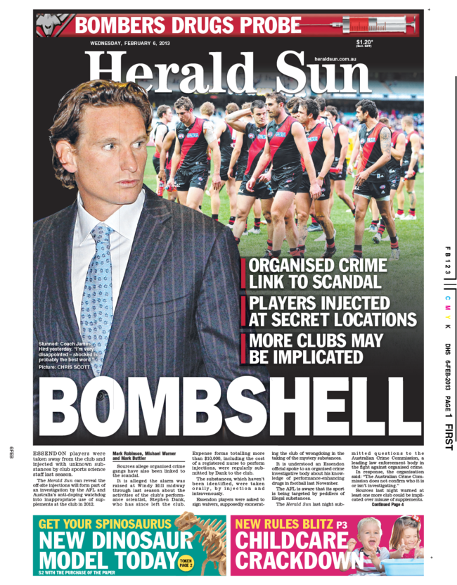 How the Herald Sun covered the story.