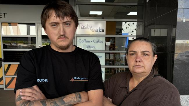 TasTAFE automotive apprentice Brodie Cooper and Bishop Auto Electrics Owner Leonie Vellar. Picture: Simon McGuire.