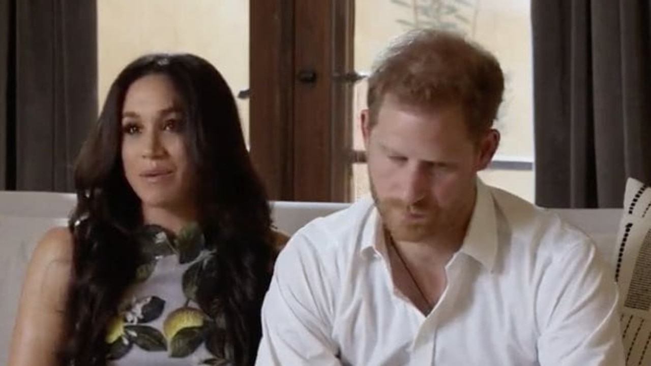 Meghan Markle and Prince Harry promoting their podcast Archewell Audio.