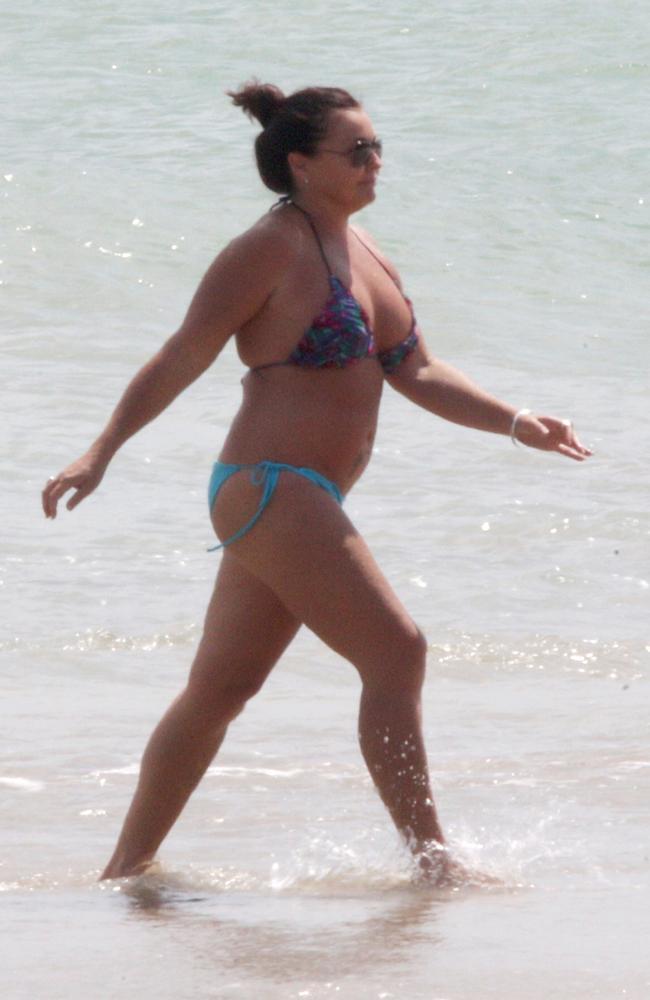 Schapelle Corby pictured swimming in a bikini at a Kuta beach. Picture: Supplied