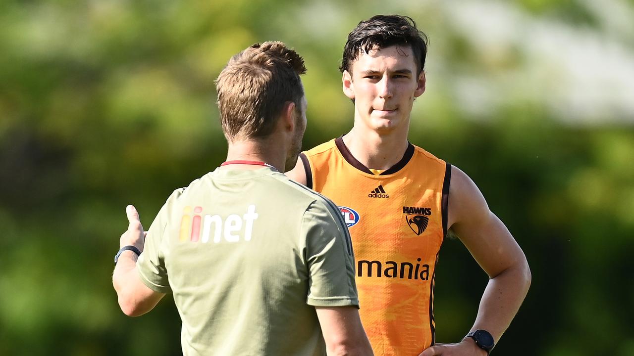 Connor MacDonald will debut for the Hawks in the opening round. Picture: Quinn Rooney/Getty Images)