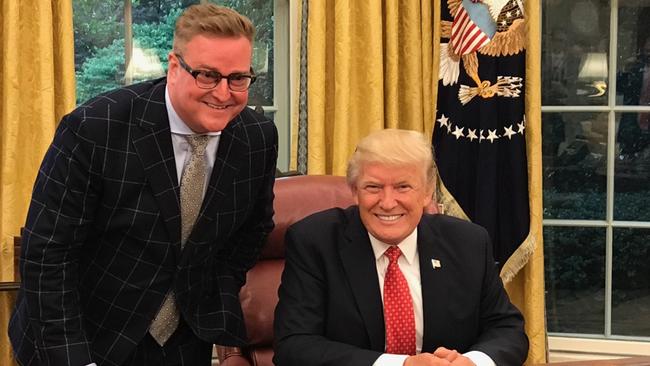 Dylan Howard pictured with United States President Donald Trump in the White House. Picture: Official White House photo by Shealah Craighead.