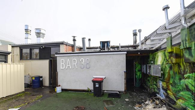 Fire-ravaged Bar38 on Greenhill Rd, Glenside. Picture: Roy VanDerVegt