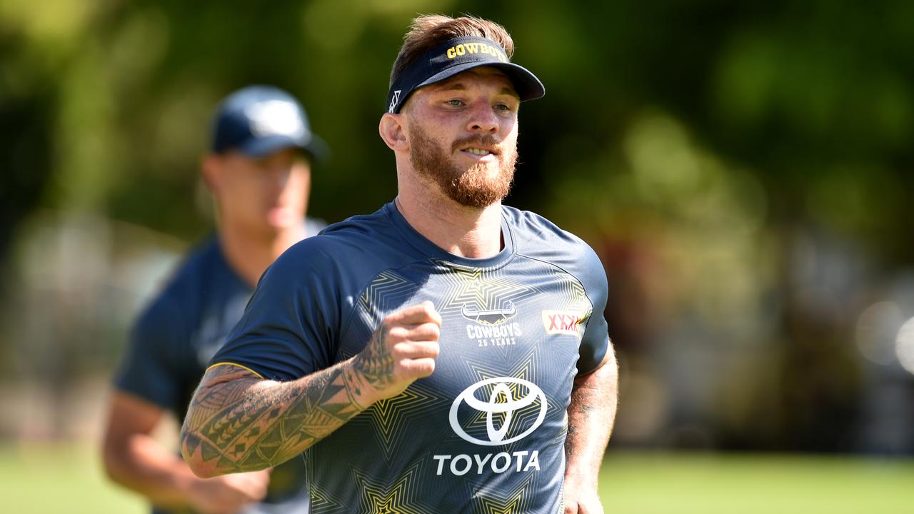 NQ Cowboys training session out at Townsville Sports Reserve. Josh McGuire. Picture: Evan Morgan