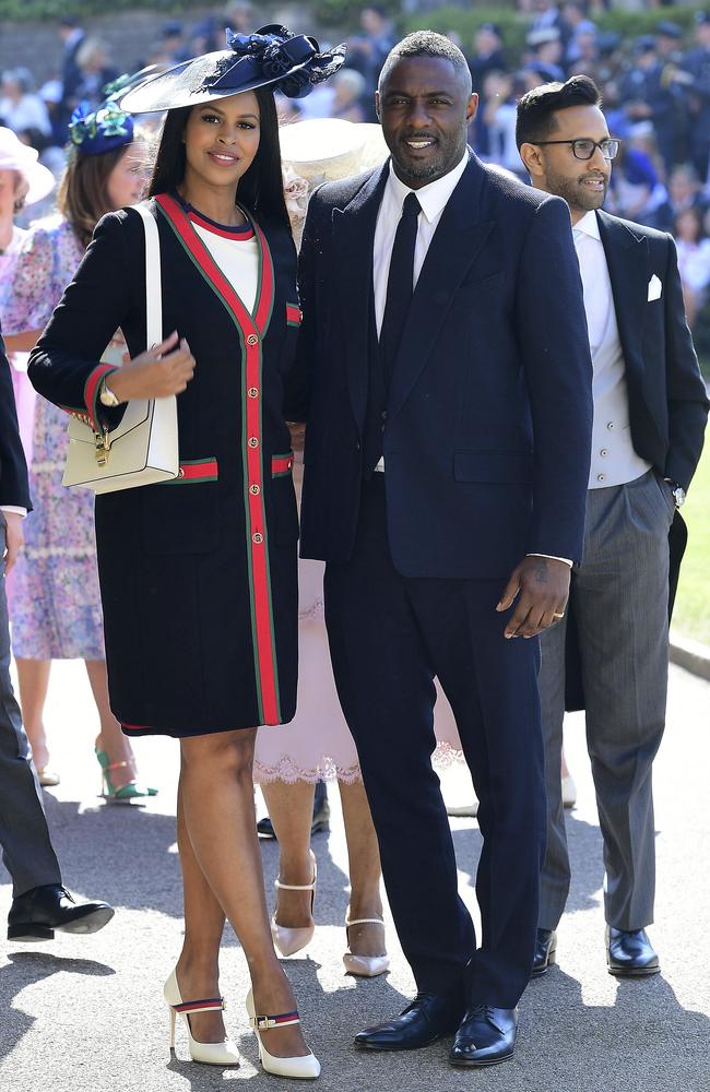 Star power: Idris Elba and Sabrina Dhowre arrive. Picture: AP